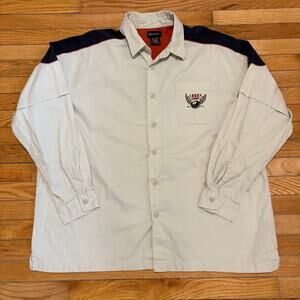 Y2K No Boundaries Lucky Eight Special Forces 8TH Division Button Up Shirt 2XL